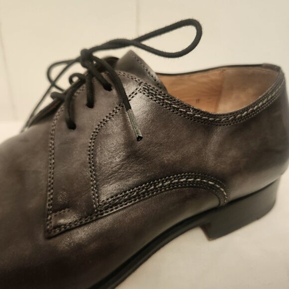 Magnanni grey shoes 10 men\'s leather lace up main image 9